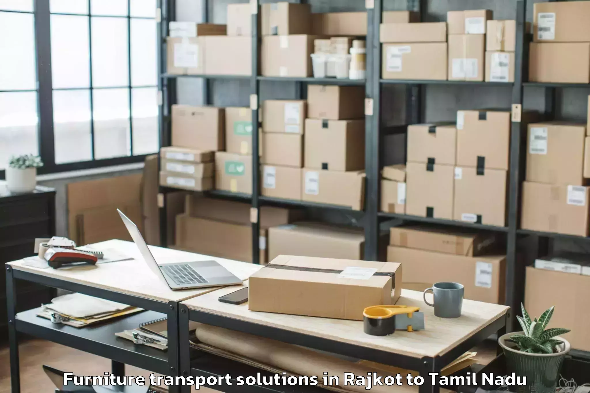 Hassle-Free Rajkot to Vikravandi Furniture Transport Solutions